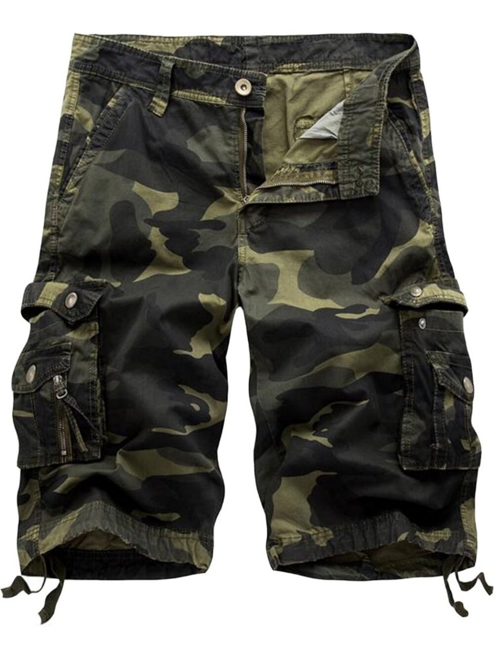 Men's Relaxed Fit Camo Cargo Shorts | Multi-Pocket Outdoor Cotton Shorts